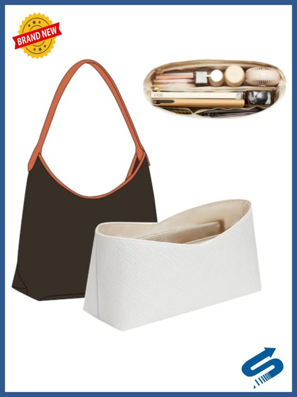 Tyvek Purse Organizer Insert for Goyard Hobo Bohème Bag 6 Compartments YKK